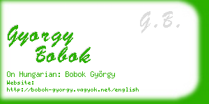 gyorgy bobok business card