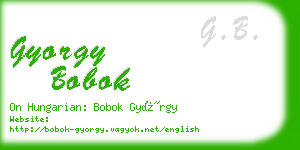 gyorgy bobok business card